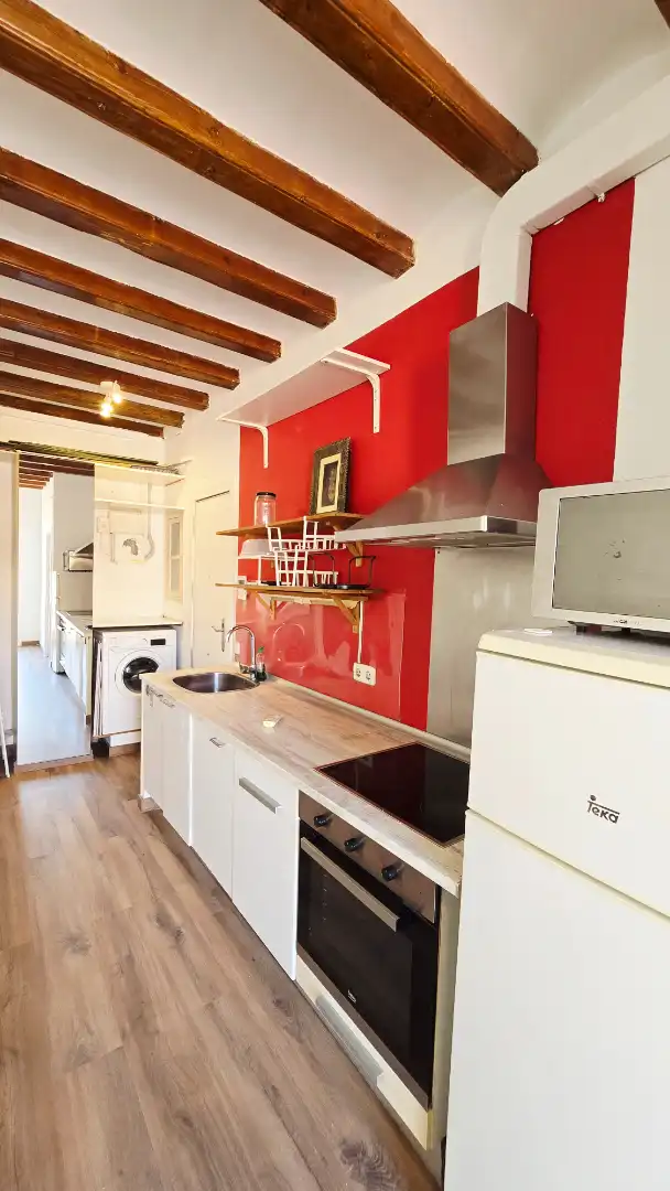 Kitchen of Flat for sale in Barcelona  with Air Conditioner, Heating and Parquet flooring