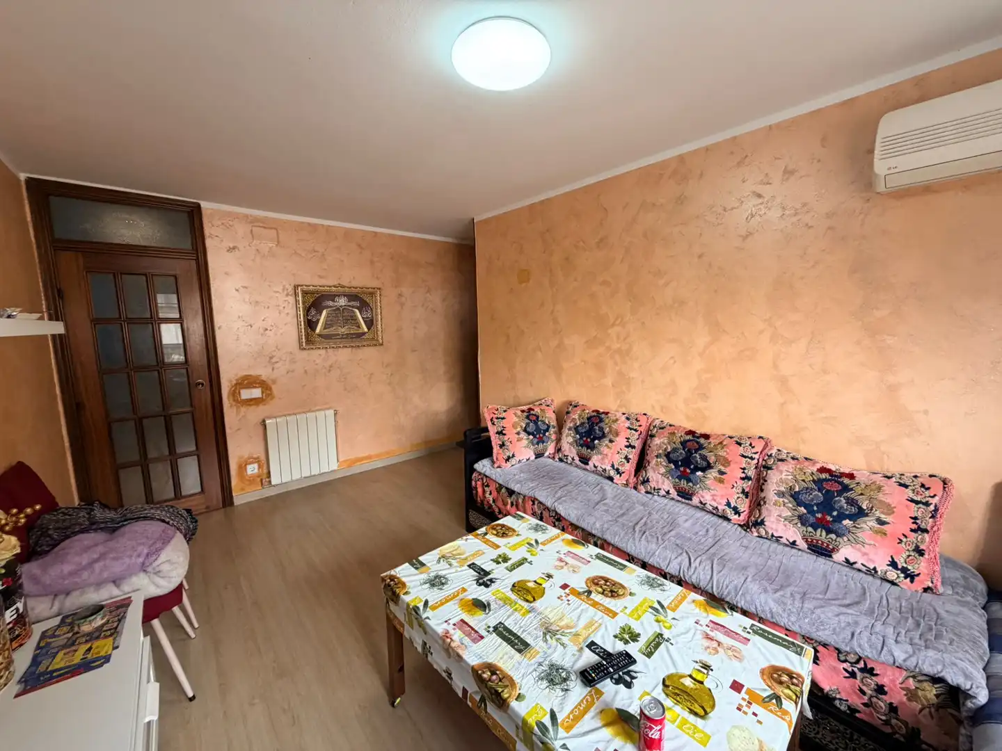 Sala de estar de Piso en venta en Badalona con Aire acondicionado, Calefacción y Parquet