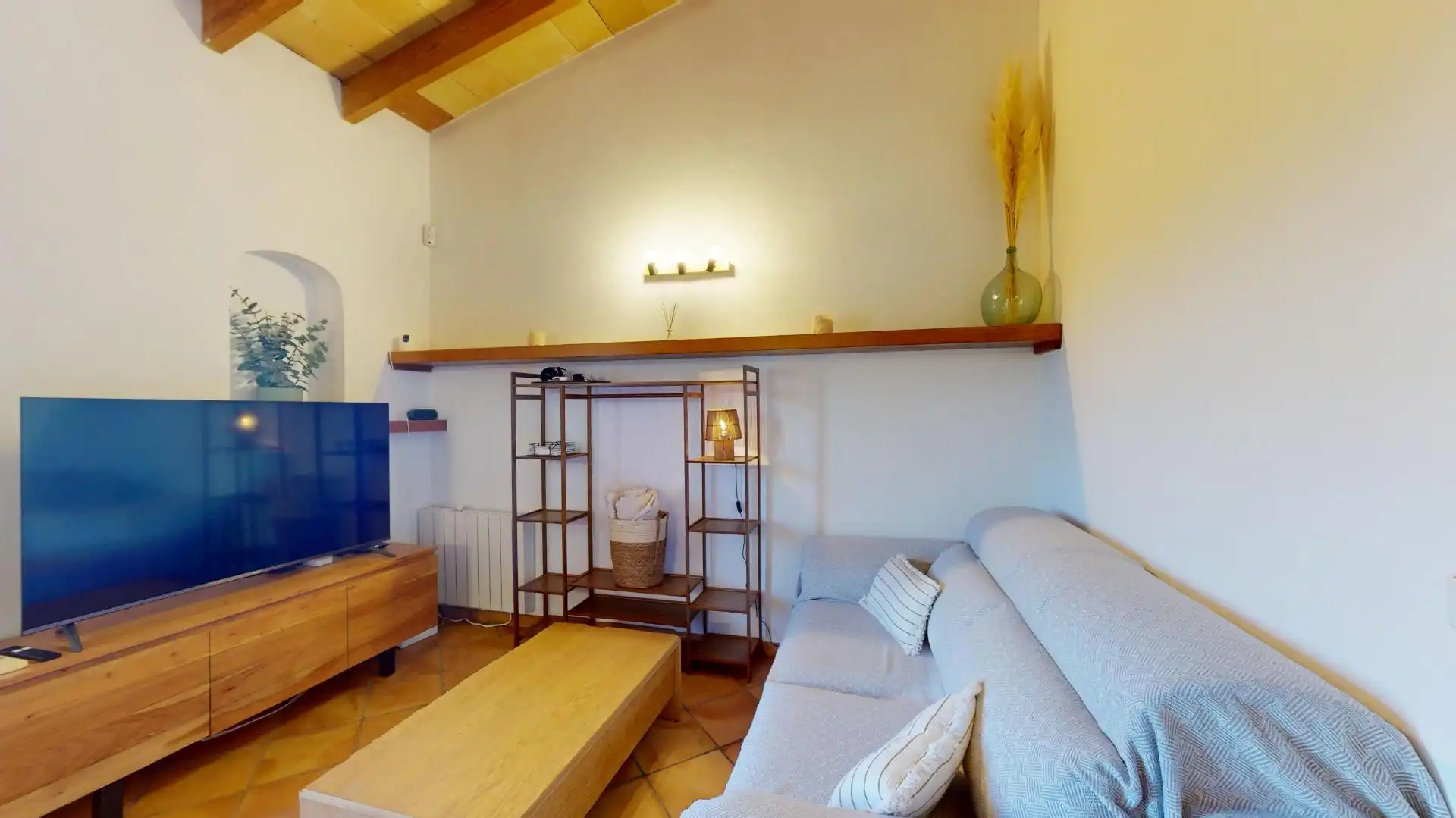 Living room of Country homes for rent in Costitx  with Air Conditioner, Heating and Private garden