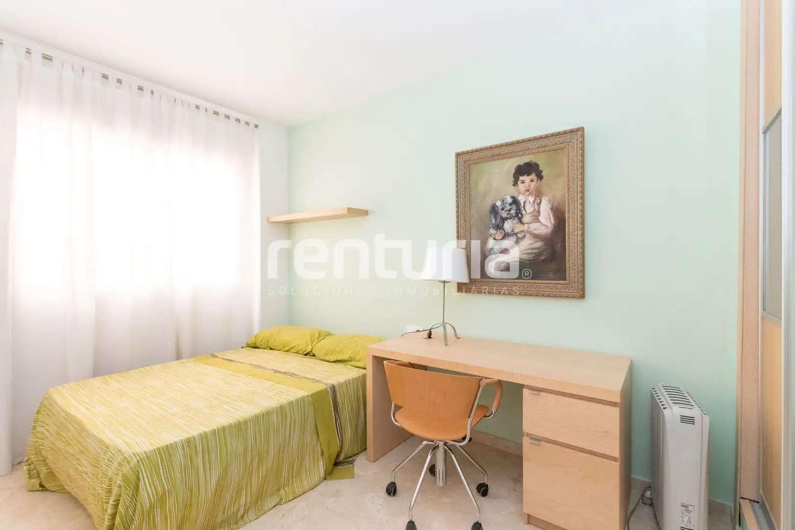 Schlafzimmer von Wohnung zum Verkauf in La Font de la Figuera mit Klimaanlage, Terrasse und Ofen