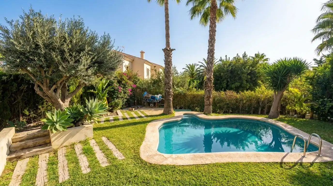 Jardín de Casa adosada en venta en Alicante / Alacant con Aire acondicionado, Jardín privado y Terraza