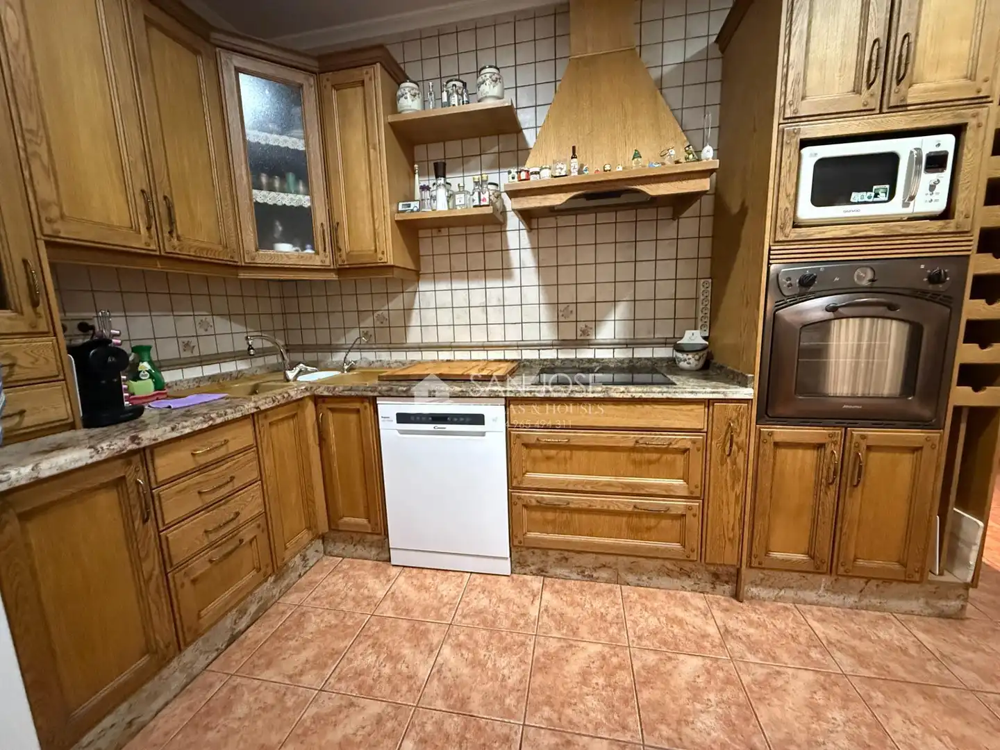 Cuina de Casa o xalet en venda en Aspe amb Aire condicionat, Terrassa i Traster