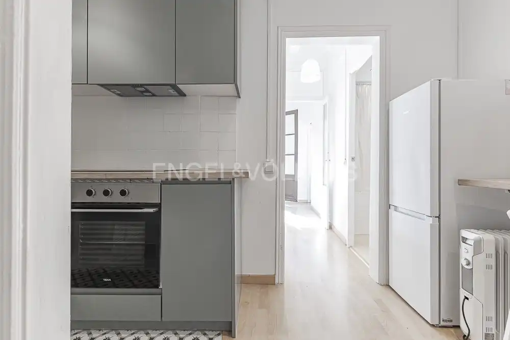 Küche von Wohnung zur Miete in Barcelona mit Heizung, Parkett und Möbliert