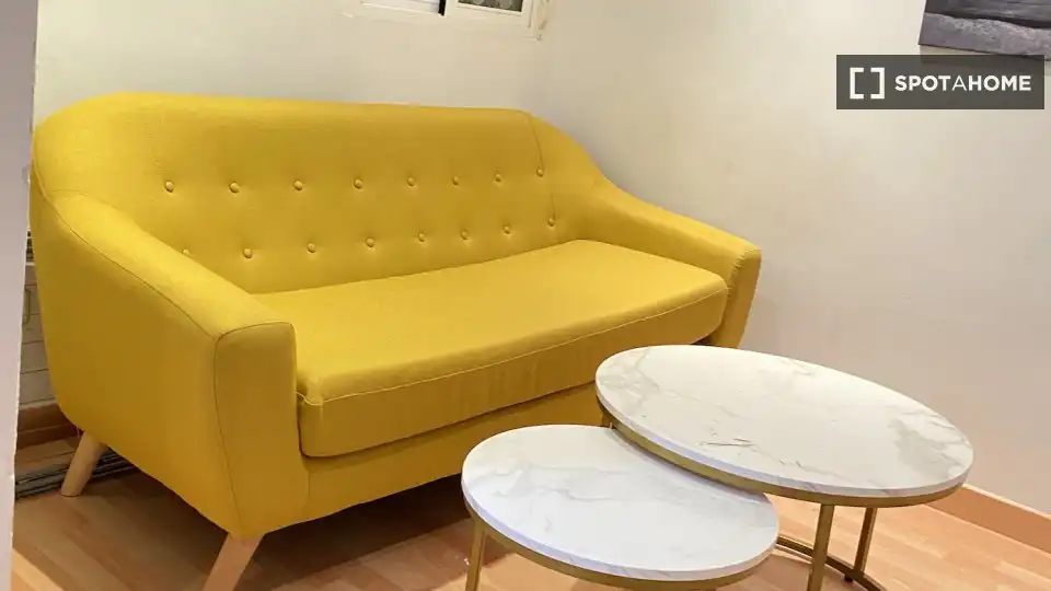 Living room of Apartments for share in Madrid  with Air Conditioner, Heating and Terrace