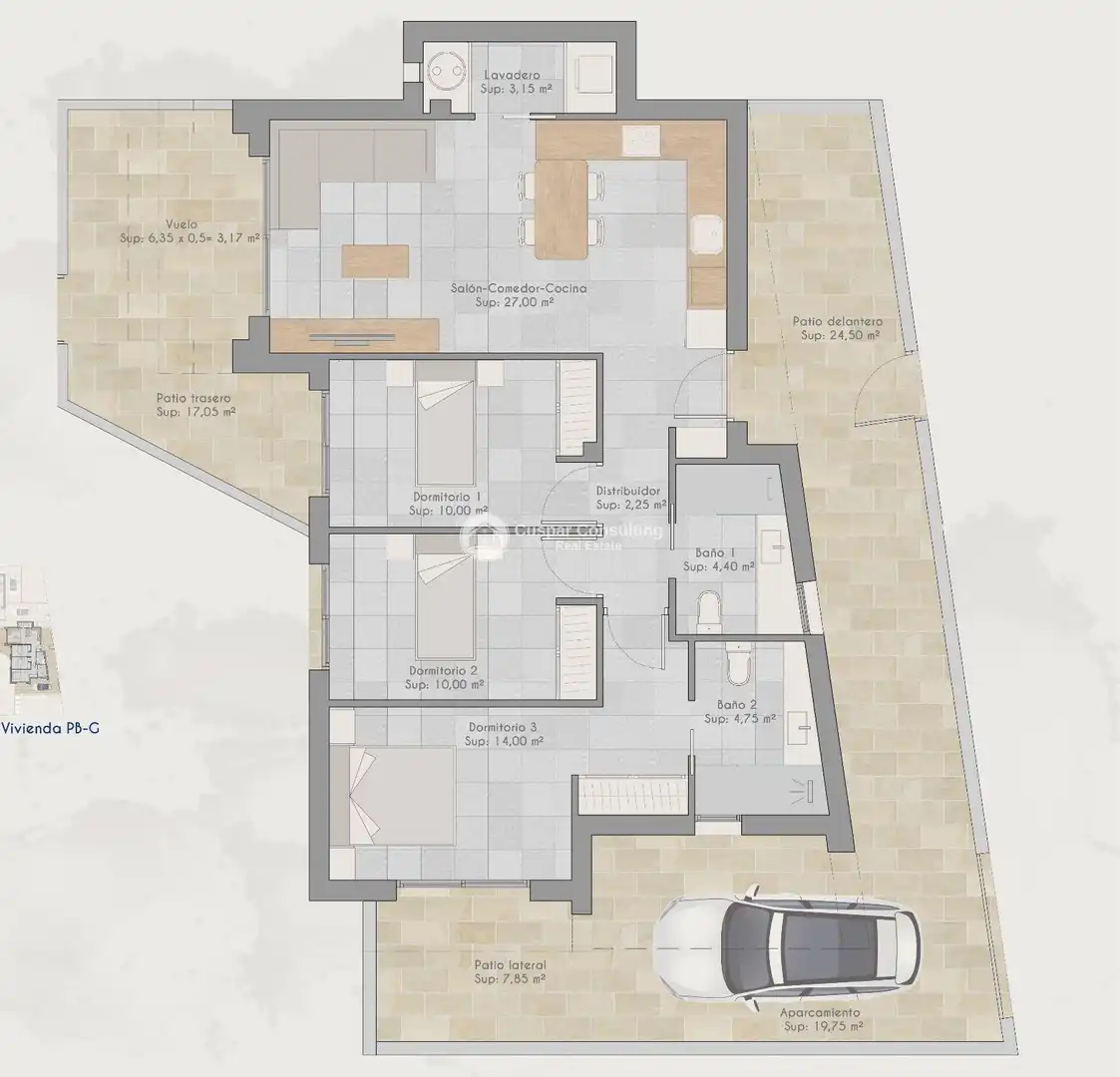 Apartamento en venta en Torre-Pacheco con Aire acondicionado, Calefacción y Jardín privado