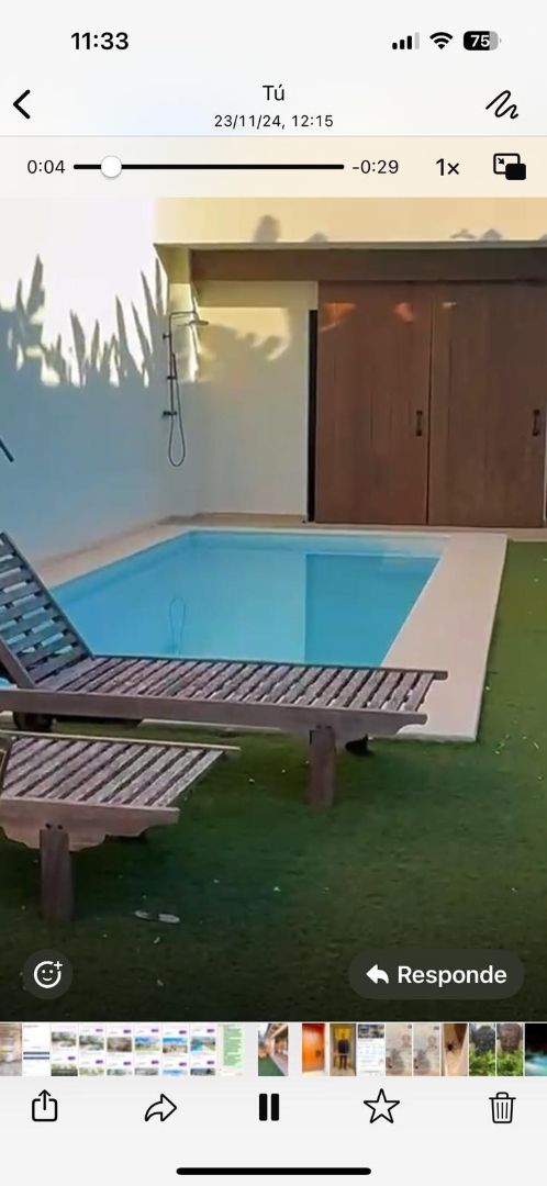 Swimming pool of House or chalet for sale in Benifaió  with Air Conditioner, Heating and Parquet flooring