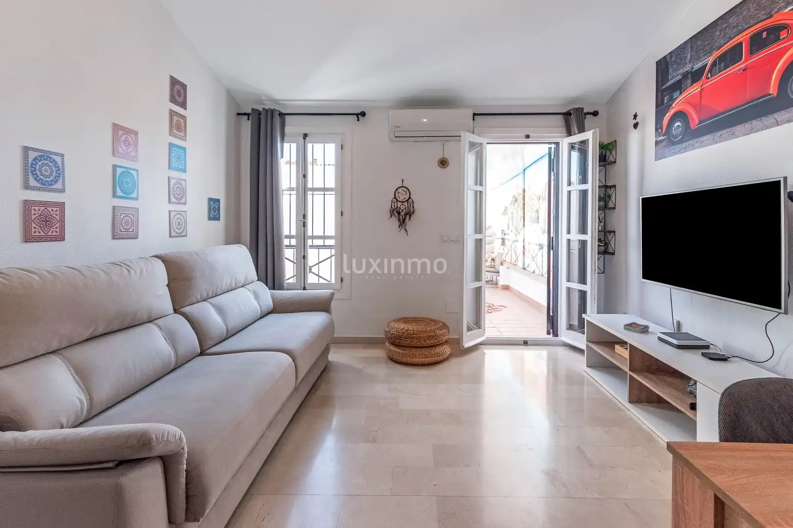 Sala de estar de Finca rústica en venta en Finestrat con Aire acondicionado, Terraza y Trastero