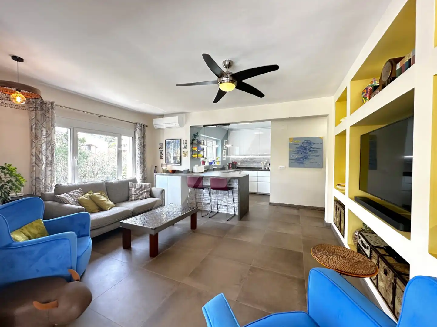 Sala d'estar de Casa o xalet en venda en Benissa amb Aire condicionat, Calefacció i Jardí privat