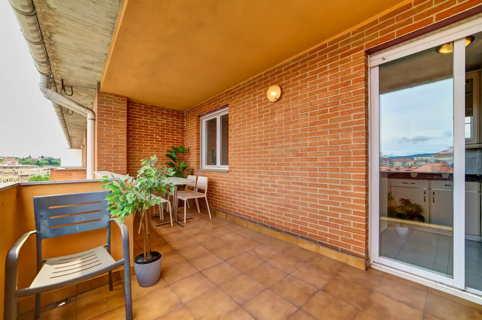 Balcony of Flat for sale in Burlada / Burlata  with Heating, Parquet flooring and Terrace