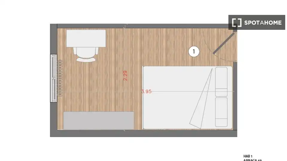 Bedroom of Flat for rent in Madrid  with Air Conditioner, Heating and Furnished