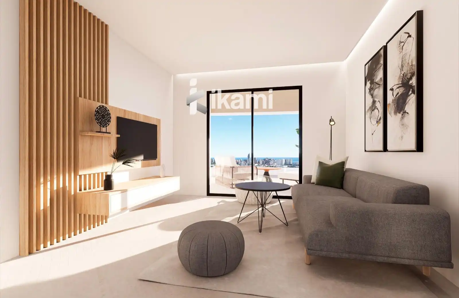 Wohnzimmer von Wohnung zum Verkauf in Finestrat mit Klimaanlage, Terrasse und Schwimmbad