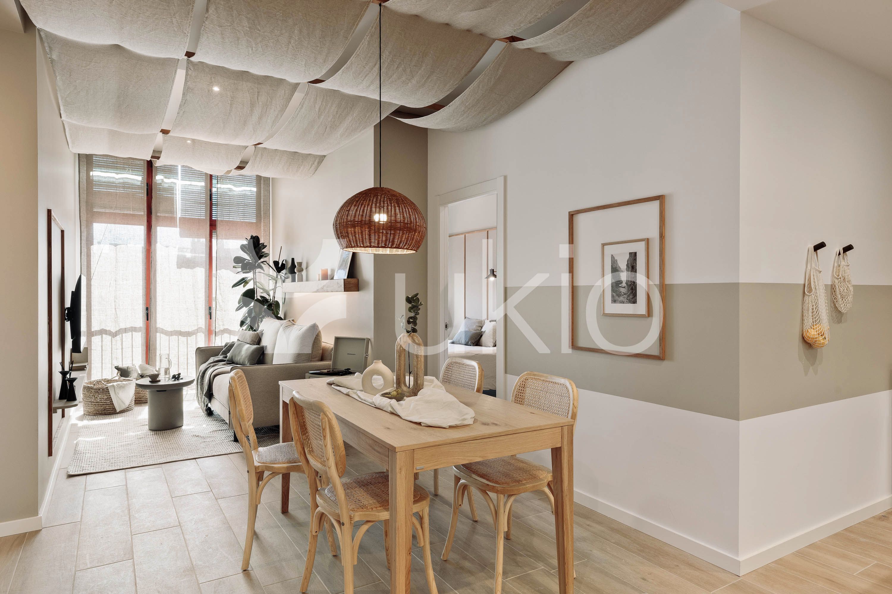 Dining room of Apartment to rent in  Barcelona Capital  with Air Conditioner, Heating and Furnished