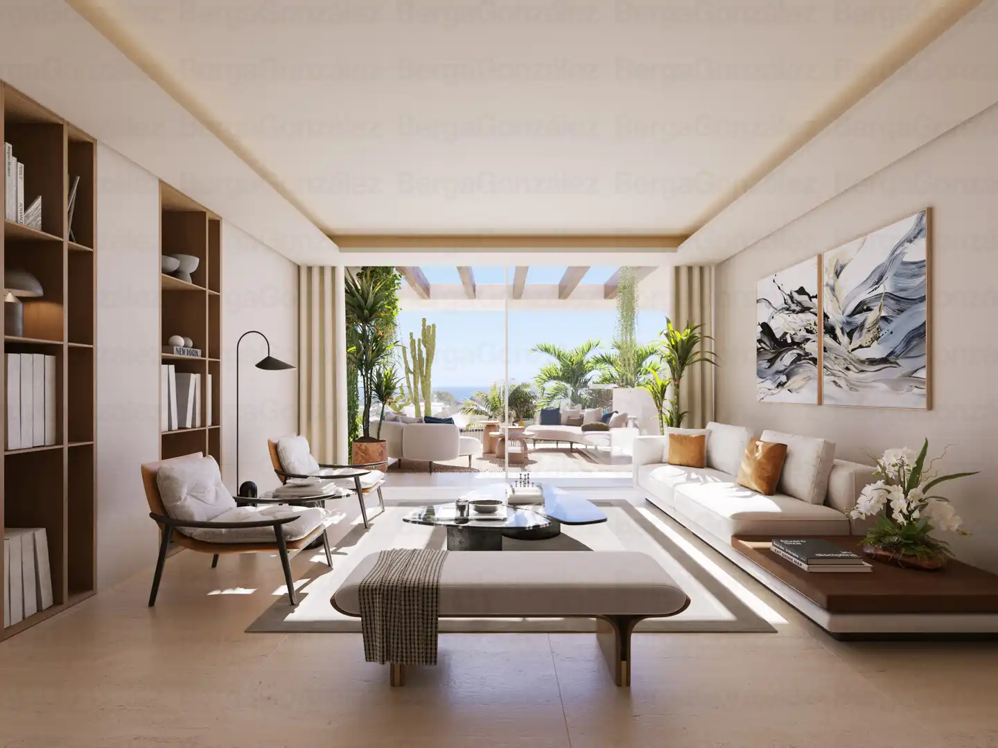 Sala d'estar de Àtic en venda en Marbella amb Aire condicionat, Calefacció i Terrassa