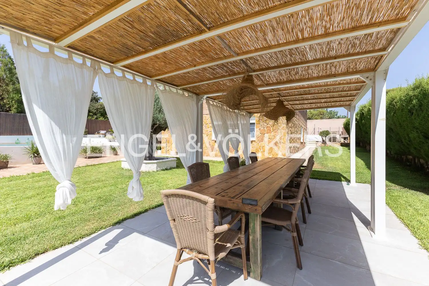 Terrasse von Haus oder Chalet zur Miete in El Puig de Santa Maria mit Klimaanlage, Heizung und Privatgarten