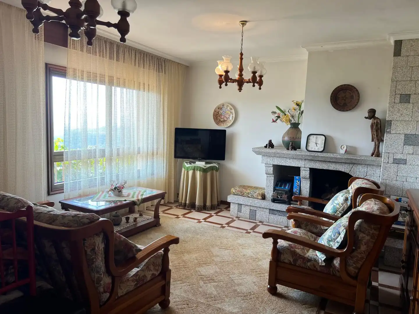 Sala de estar de Casa o chalet en venta en As Neves   con Calefacción, Jardín privado y Trastero