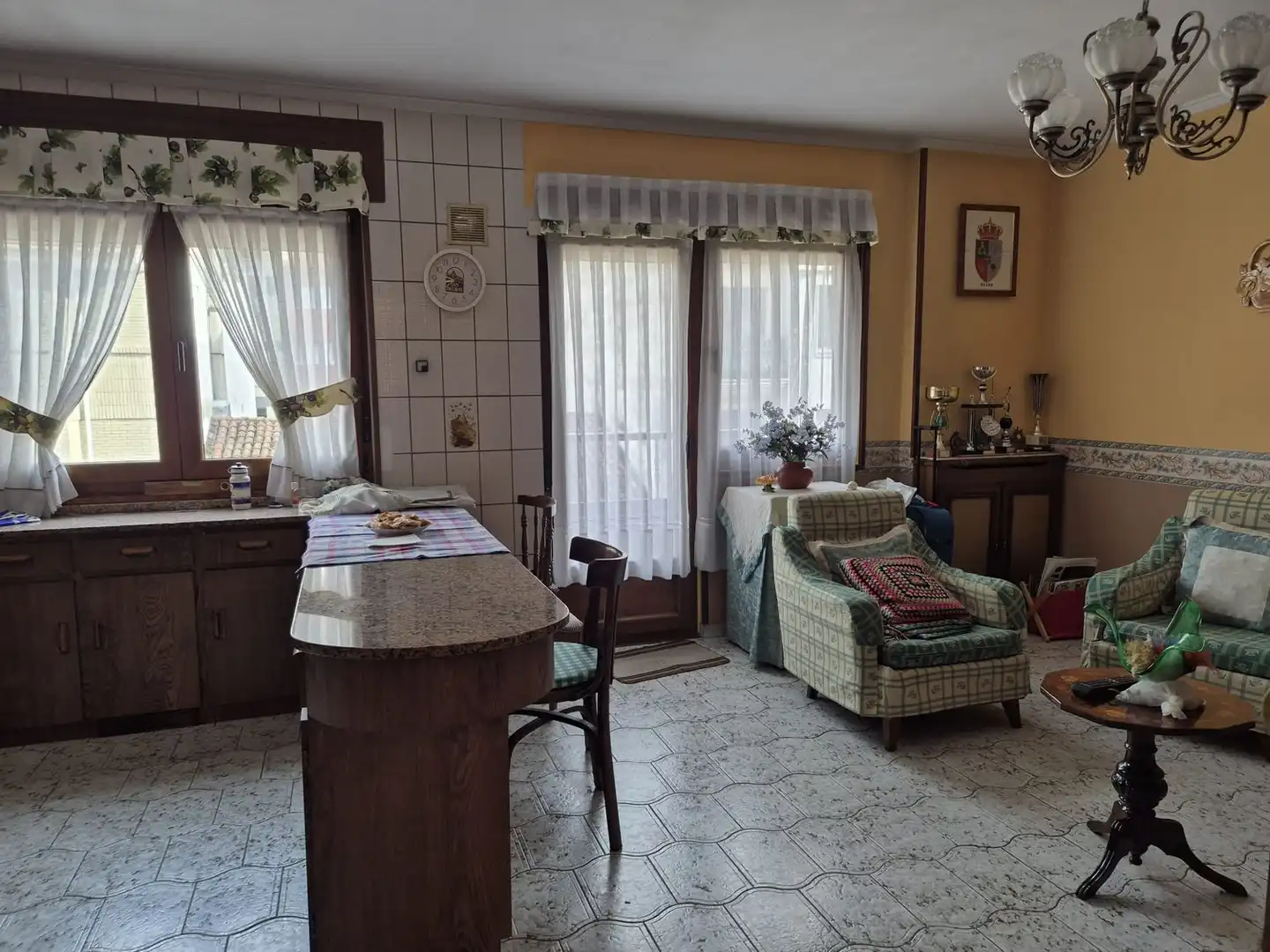 Kitchen of Flat for sale in Aller  with Terrace, Storage room and Swimming Pool