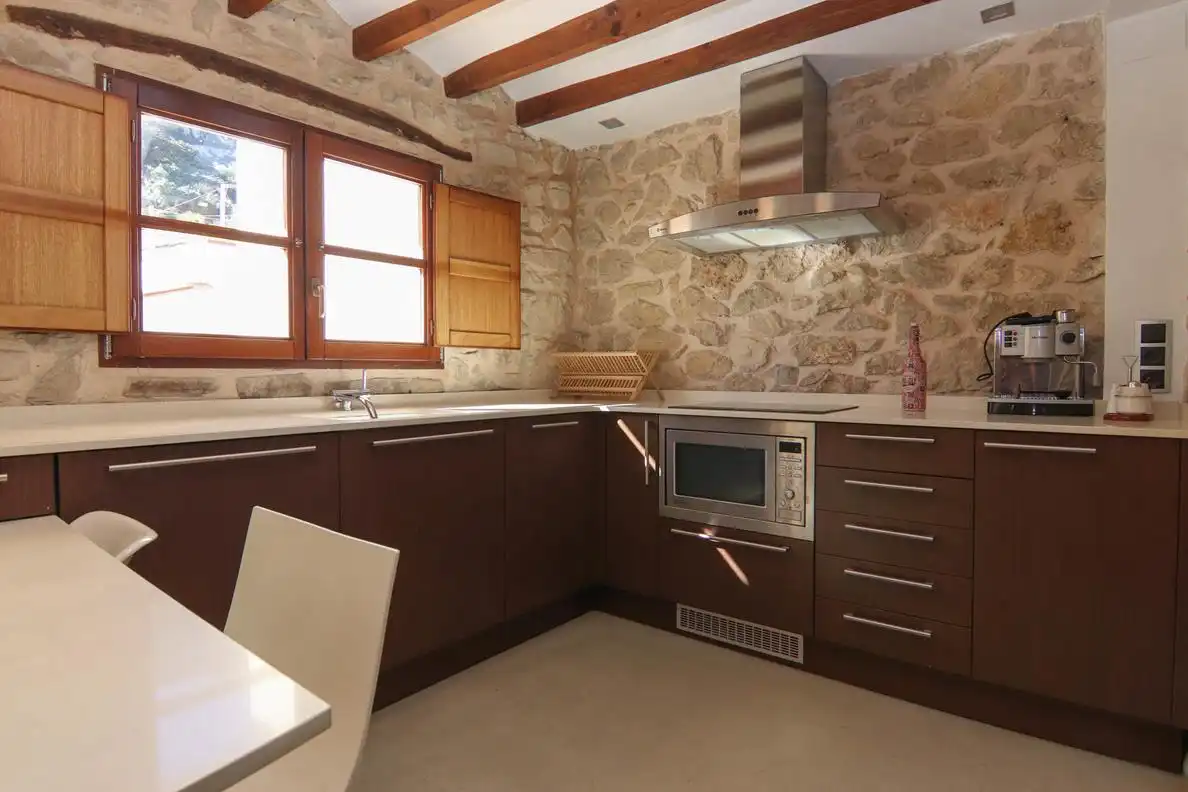 Cocina de Finca rústica en venta en La Vall de Laguar con Calefacción, Terraza y Trastero