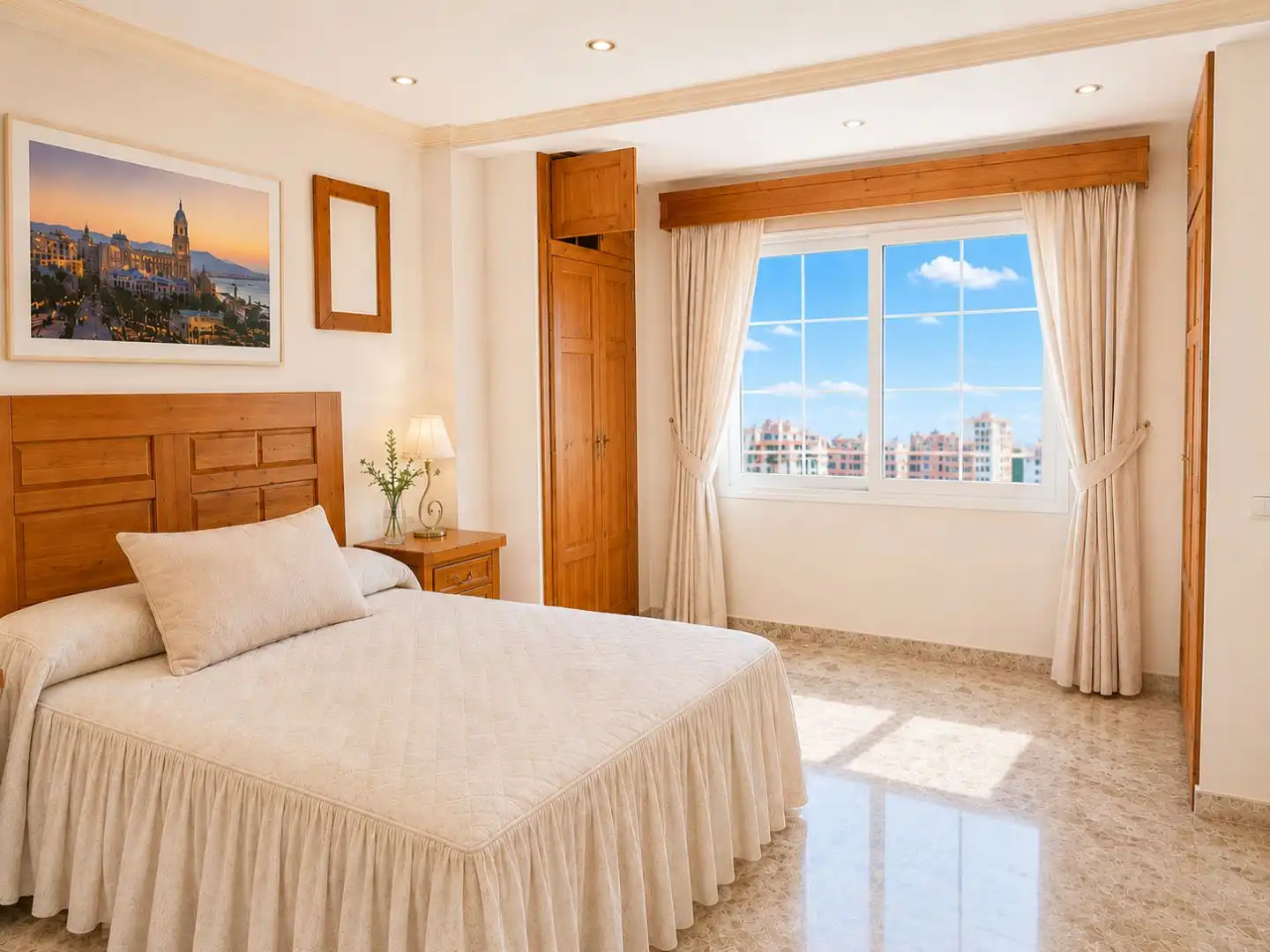 Habitación de Piso de alquiler en Málaga Capital con Aire acondicionado, Terraza y Balcón