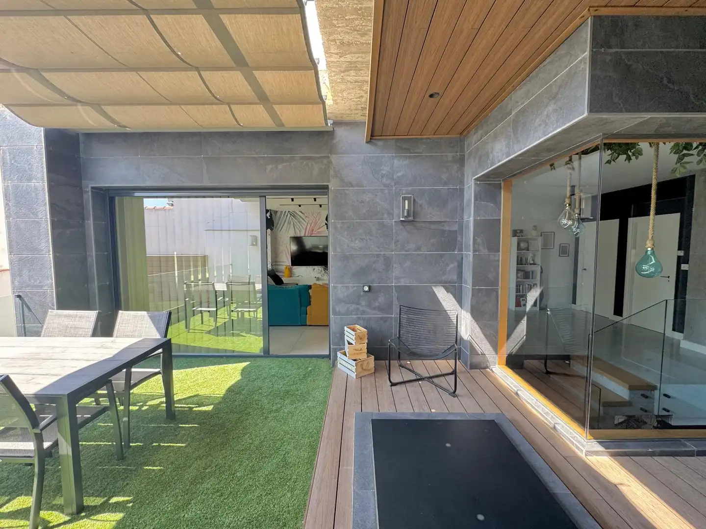 Terraza de Casa adosada en venta en Armilla con Aire acondicionado, Calefacción y Jardín privado