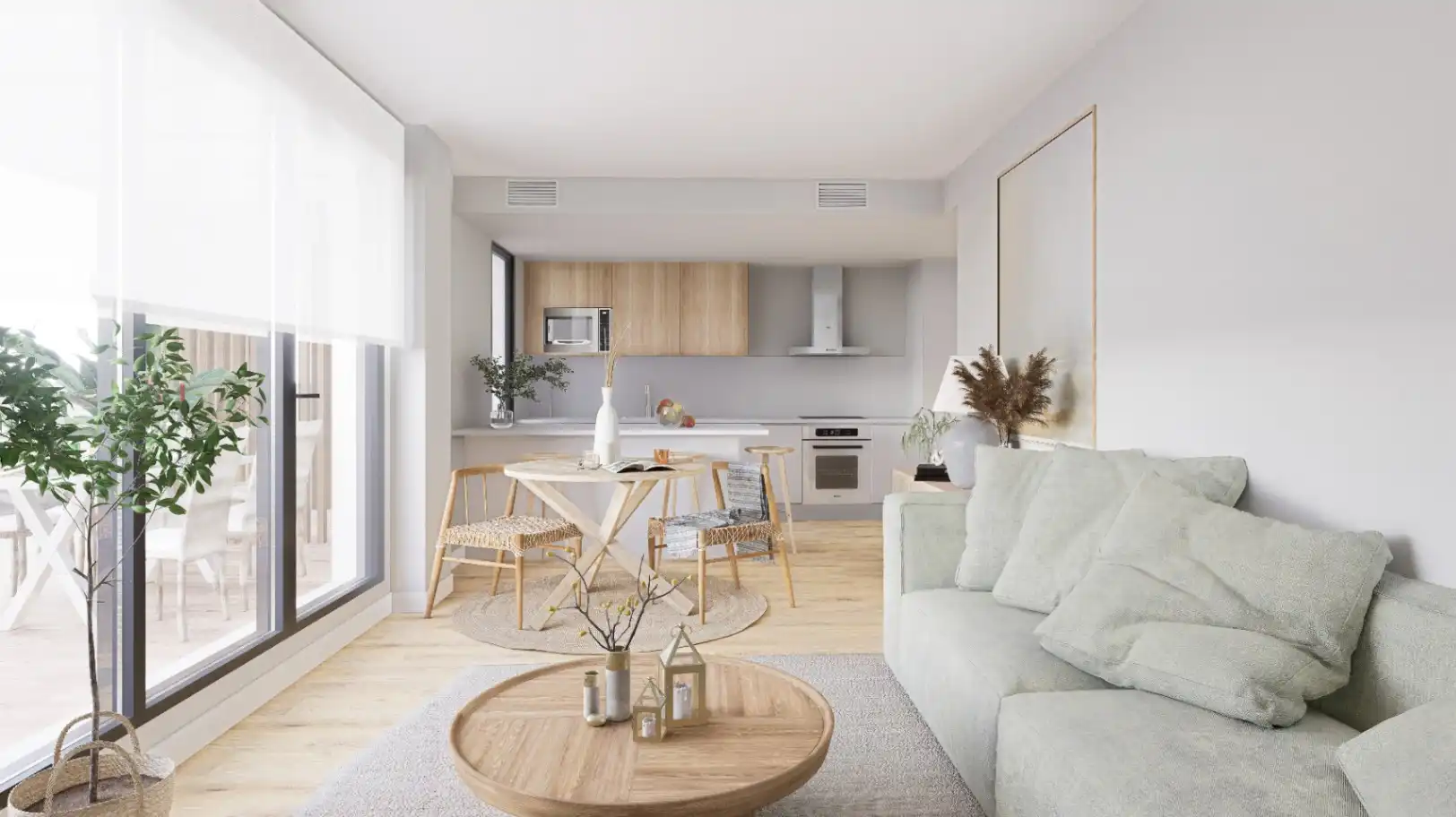 Sala de estar de Apartamento en venta en Jávea / Xàbia con Aire acondicionado, Calefacción y Jardín privado