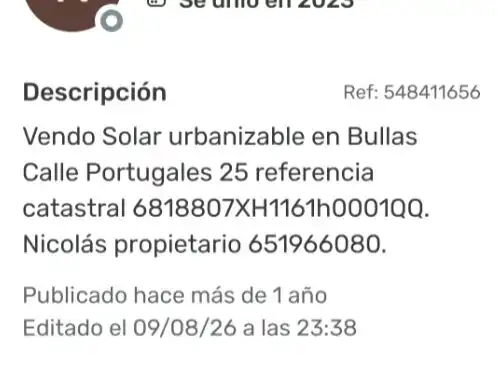 Wohnbaugrundstück zum Verkauf in Calle Portugales 14, imagen 3