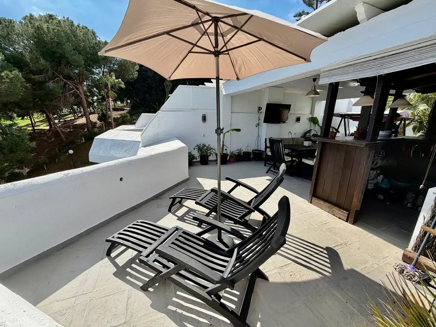 Terrassa de Casa adosada en venda en Benalmádena amb Aire condicionat, Jardí privat i Terrassa