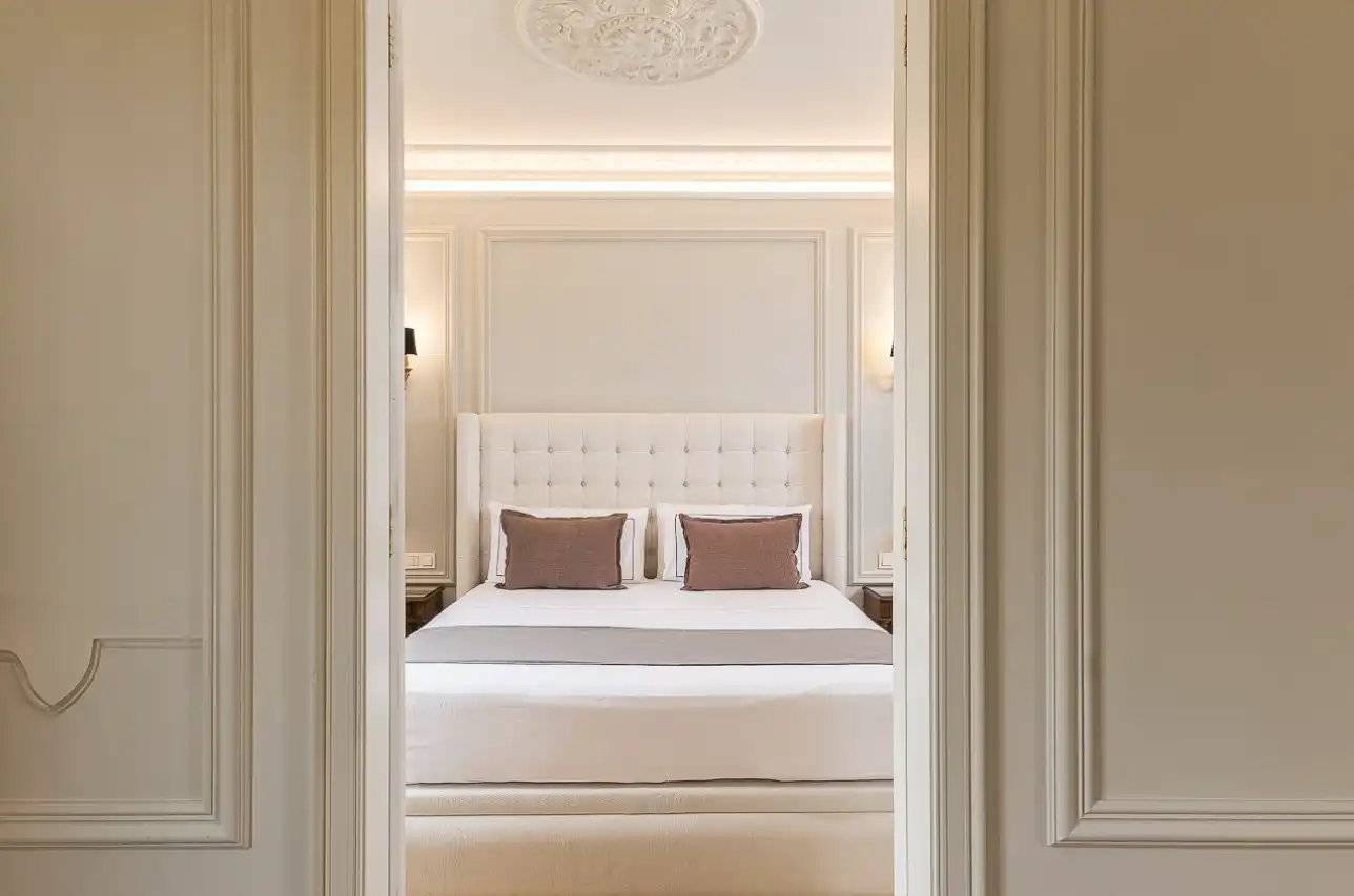 Dormitori de Apartament de lloguer en Barcelona amb Aire condicionat, Calefacció i Terrassa