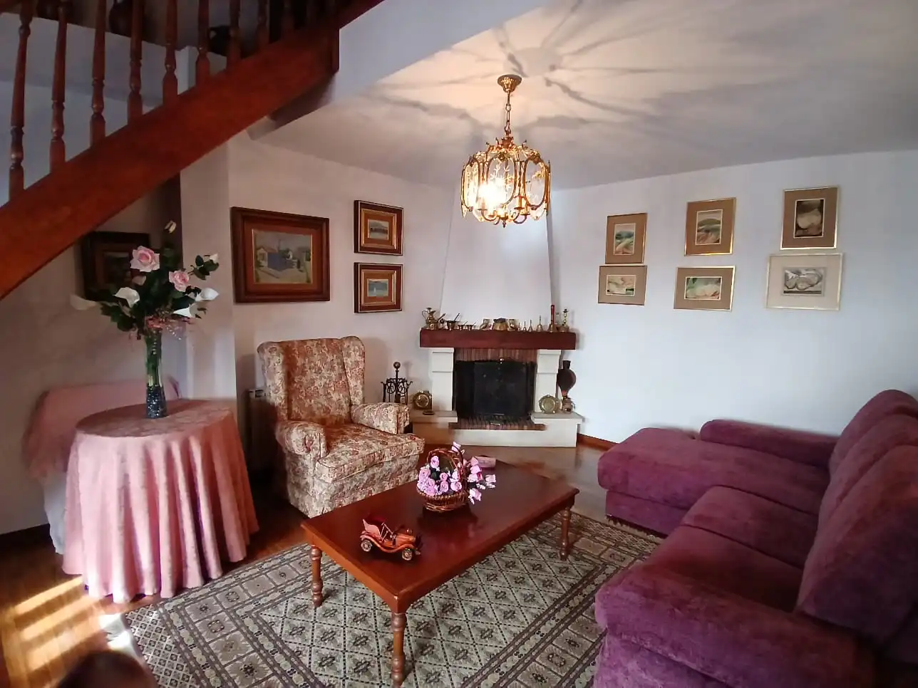 Wohnzimmer von Maisonette zum Verkauf in Santander mit Heizung, Parkett und Terrasse