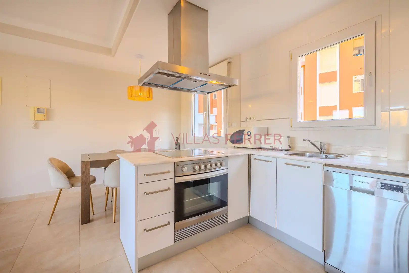 Kitchen of Flat for sale in Dénia  with Air Conditioner, Terrace and Furnished