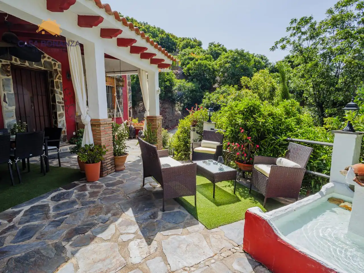Terraza de Finca rústica en venta en Jete con Aire acondicionado, Jardín privado y Terraza