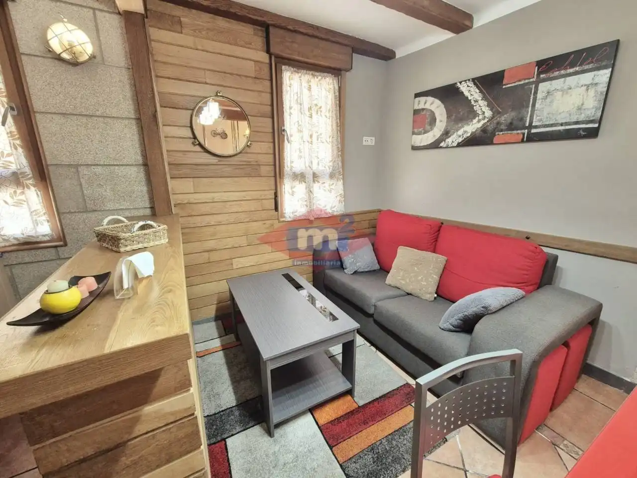 Sala d'estar de Casa o xalet de lloguer en Baiona amb Calefacció i Moblat