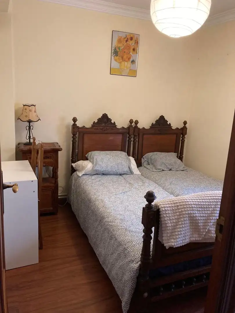 Bedroom of Flat for rent in Ferrol  with Heating, Parquet flooring and Furnished