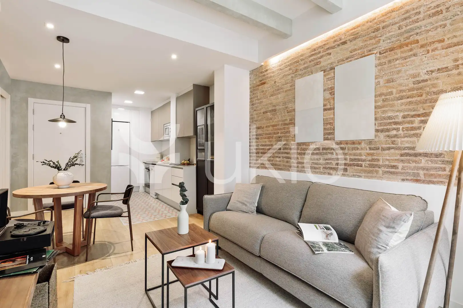 Sala d'estar de Apartament de lloguer en Barcelona amb Aire condicionat, Calefacció i Moblat