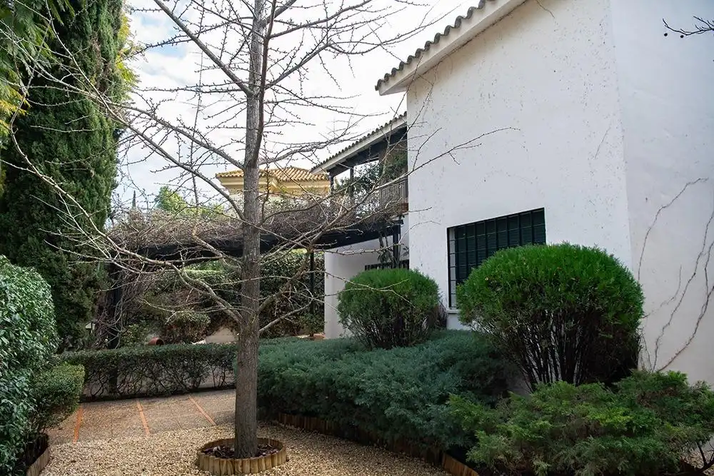 Vista exterior de Casa o chalet en venta en Bormujos con Aire acondicionado, Calefacción y Jardín privado