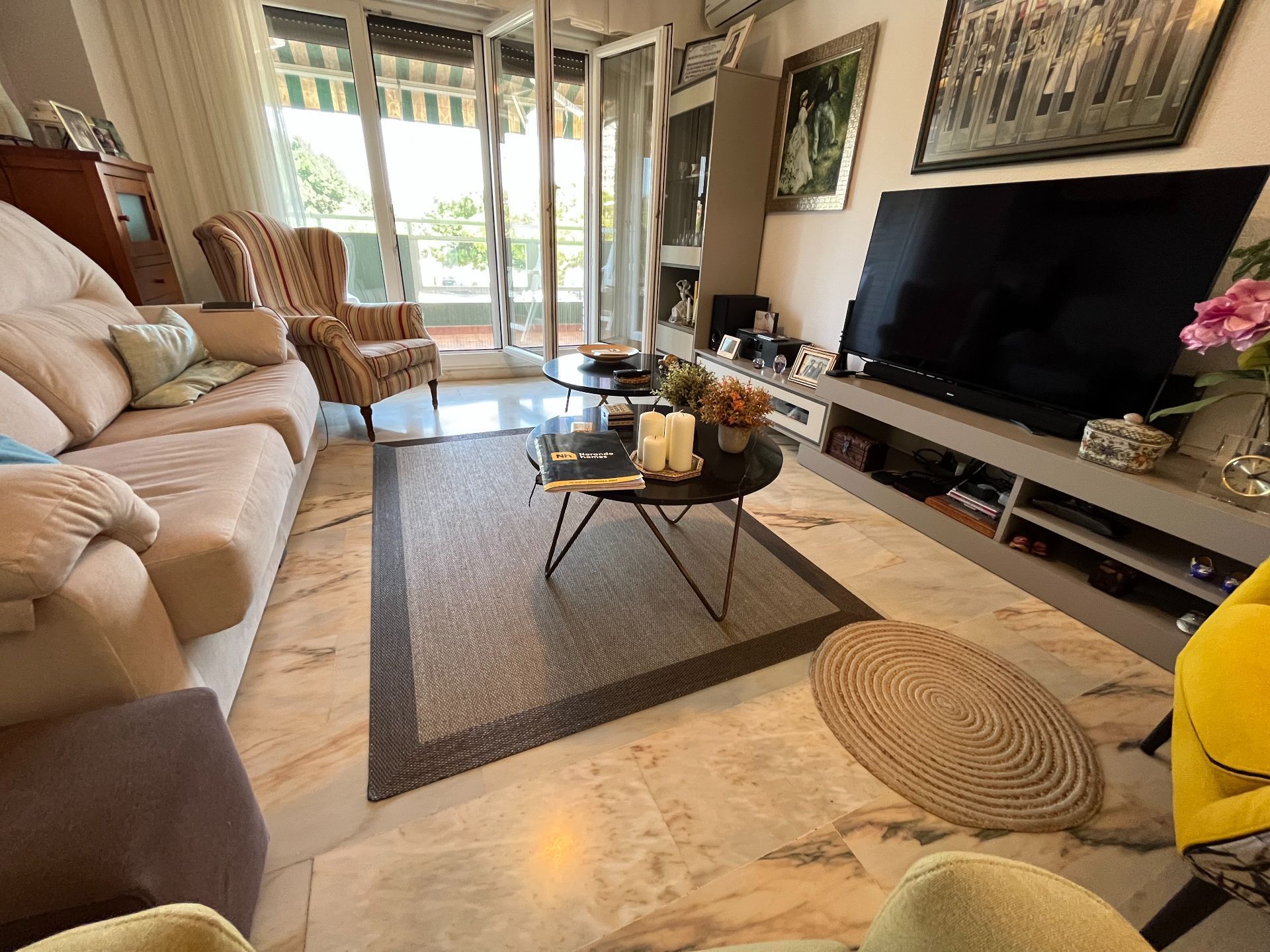 Living room of Flat for sale in Málaga Capital  with Air Conditioner, Terrace and Storage room