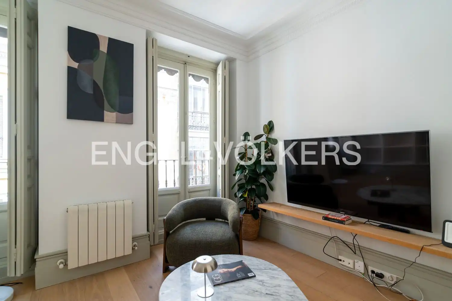 Wohnzimmer von Wohnung zur Miete in Madrid mit Klimaanlage, Heizung und Möbliert