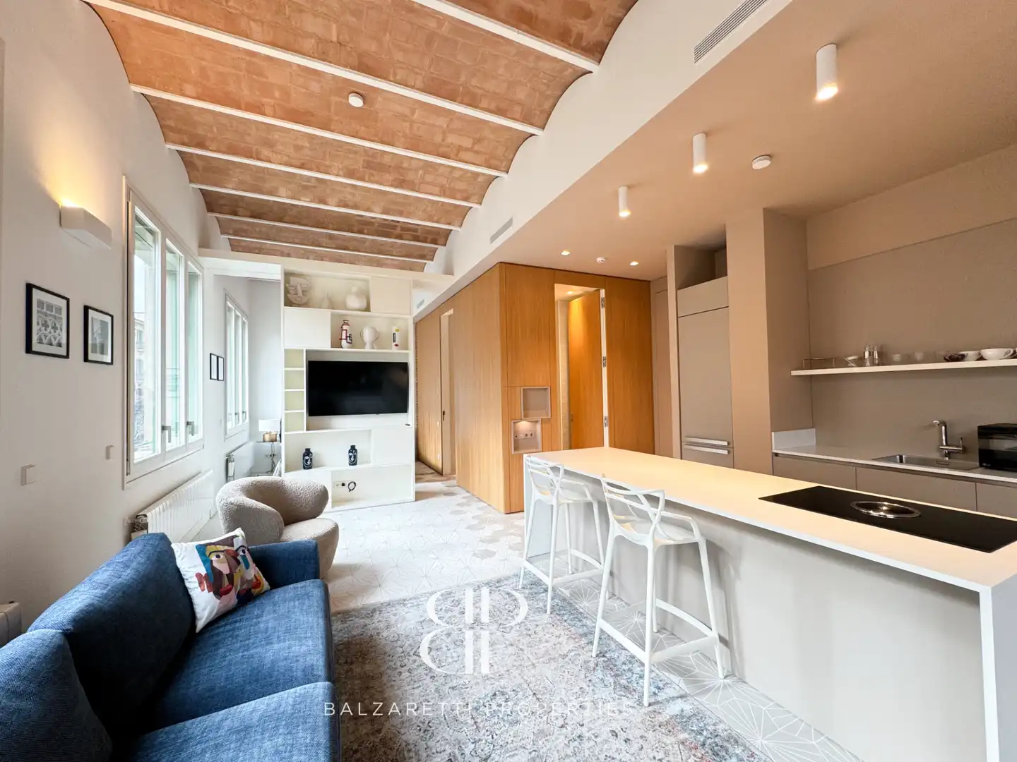 Wohnzimmer von Wohnung zur Miete in Barcelona mit Klimaanlage, Heizung und Möbliert
