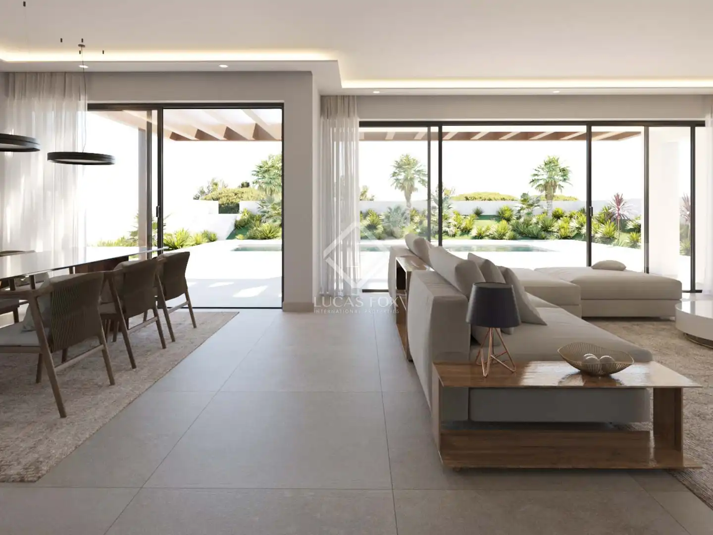 Sala d'estar de Casa o xalet en venda en Santa Eulària des Riu amb Aire condicionat, Jardí privat i Terrassa