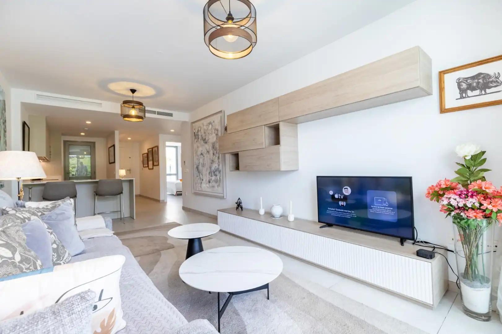 Sala d'estar de Apartament de lloguer en Marbella amb Aire condicionat, Calefacció i Terrassa