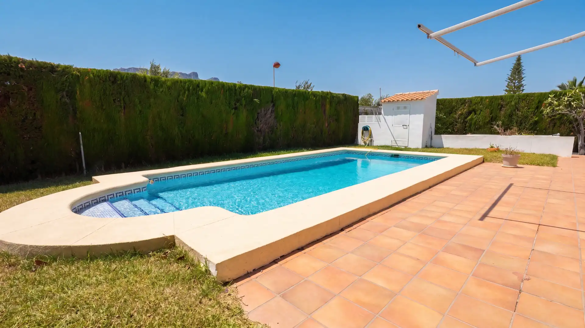 Piscina de Casa o xalet de lloguer en Els Poblets amb Aire condicionat, Jardí privat i Terrassa