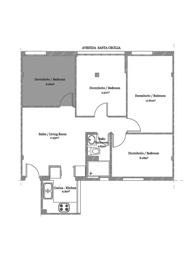 Flat for share in  Sevilla Capital  with Air Conditioner, Heating and Furnished