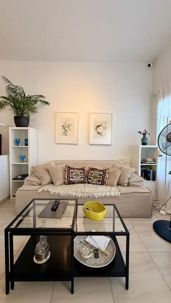 Sala d'estar de Casa o xalet en venda en Pájara amb Aire condicionat, Jardí privat i Terrassa