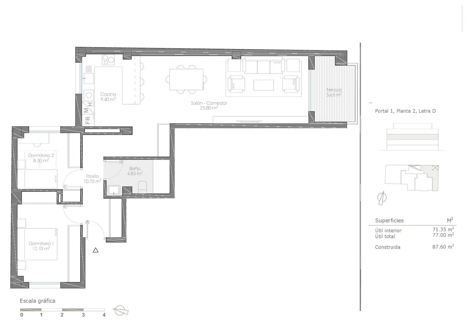 Apartamento con ascensor en venta en Sur, imagen 2