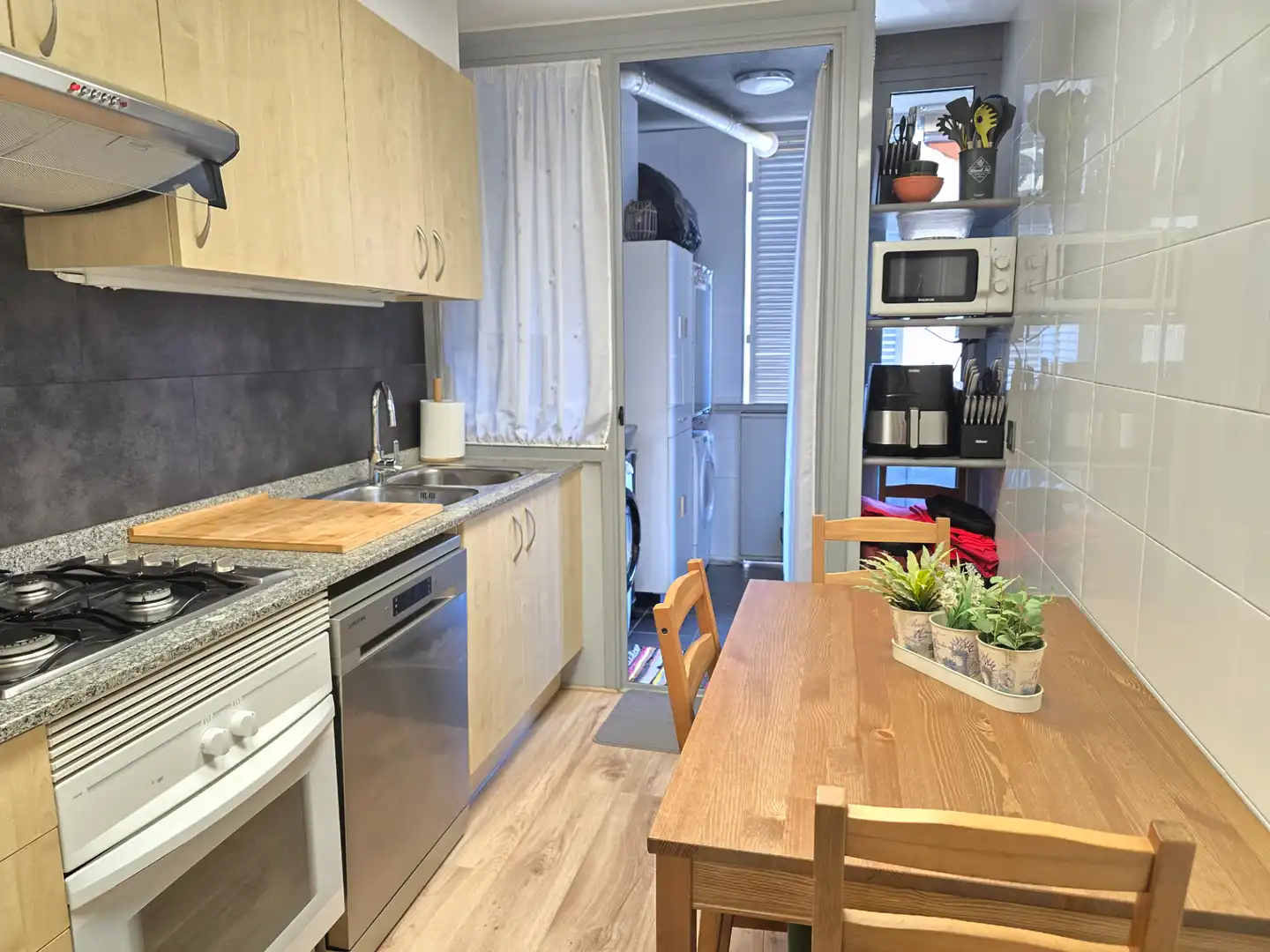 Cocina de Piso en venta en Sabadell con Calefacción, Parquet y Terraza