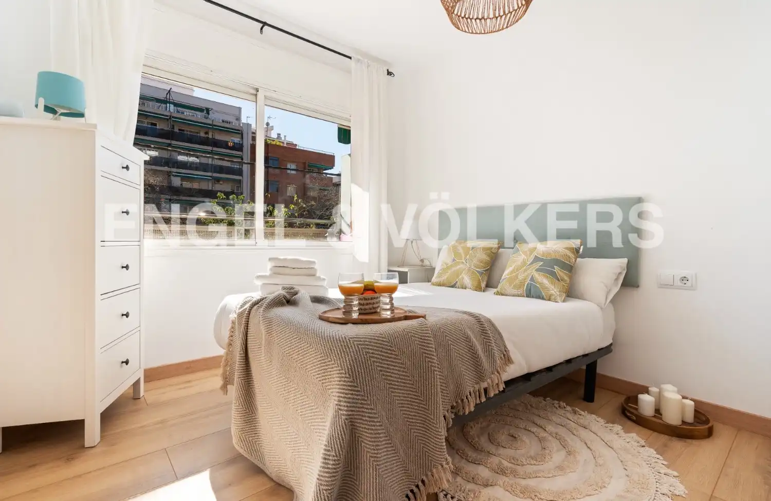 Schlafzimmer von Wohnung zur Miete in Barcelona mit Klimaanlage, Heizung und Parkett