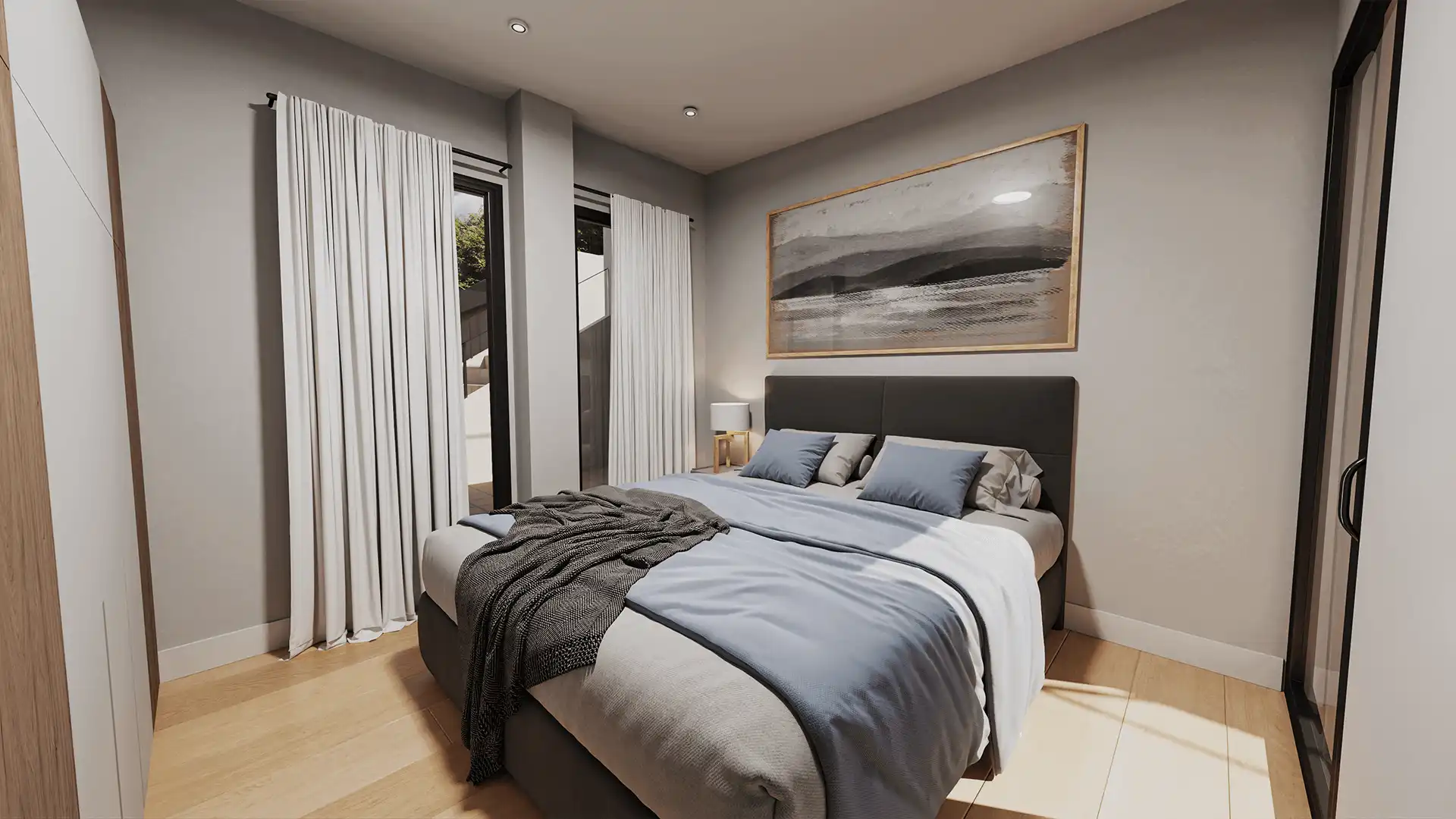 Schlafzimmer von Wohnungen zum Verkauf in Val de San Vicente  mit Heizung, Privatgarten und Terrasse