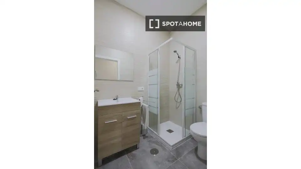 Bathroom of Flat for rent in Madrid  with Air Conditioner, Heating and Furnished