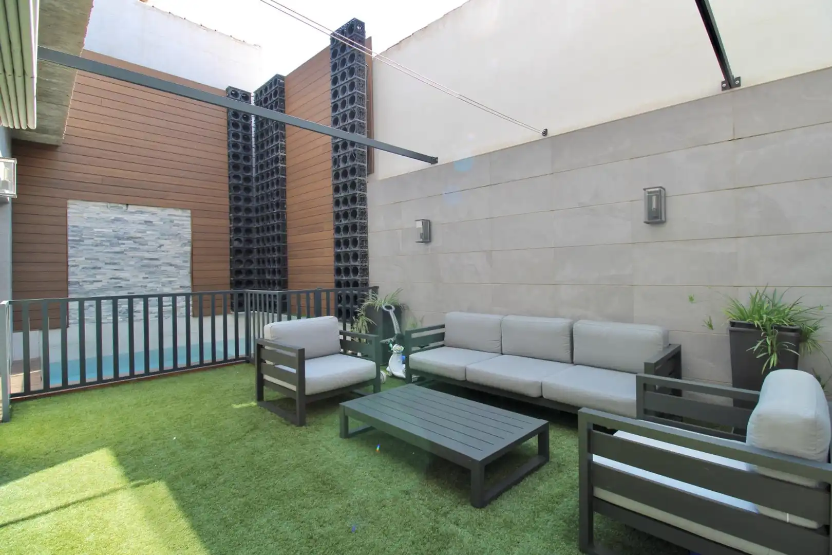 Terraza de Casa adosada en venta en Armilla con Aire acondicionado, Calefacción y Jardín privado