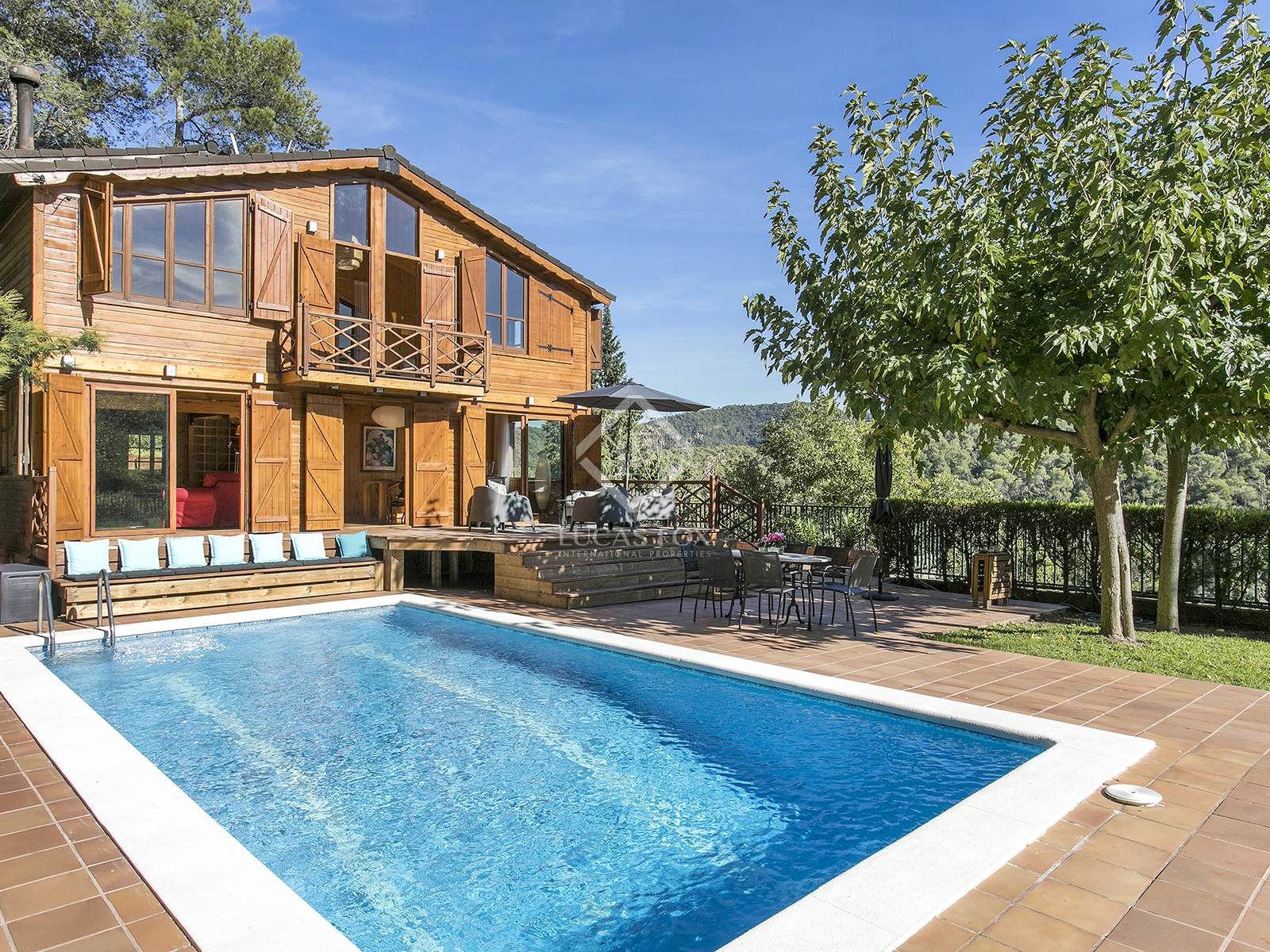 Swimming pool of House or chalet to rent in Sant Cugat del Vallès  with Air Conditioner, Heating and Private garden