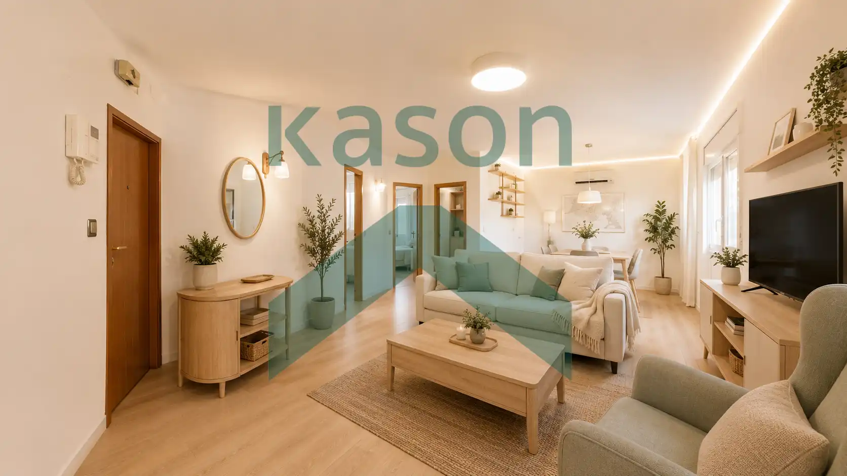Living room of Flat for sale in Madrid  with Air Conditioner and Heating